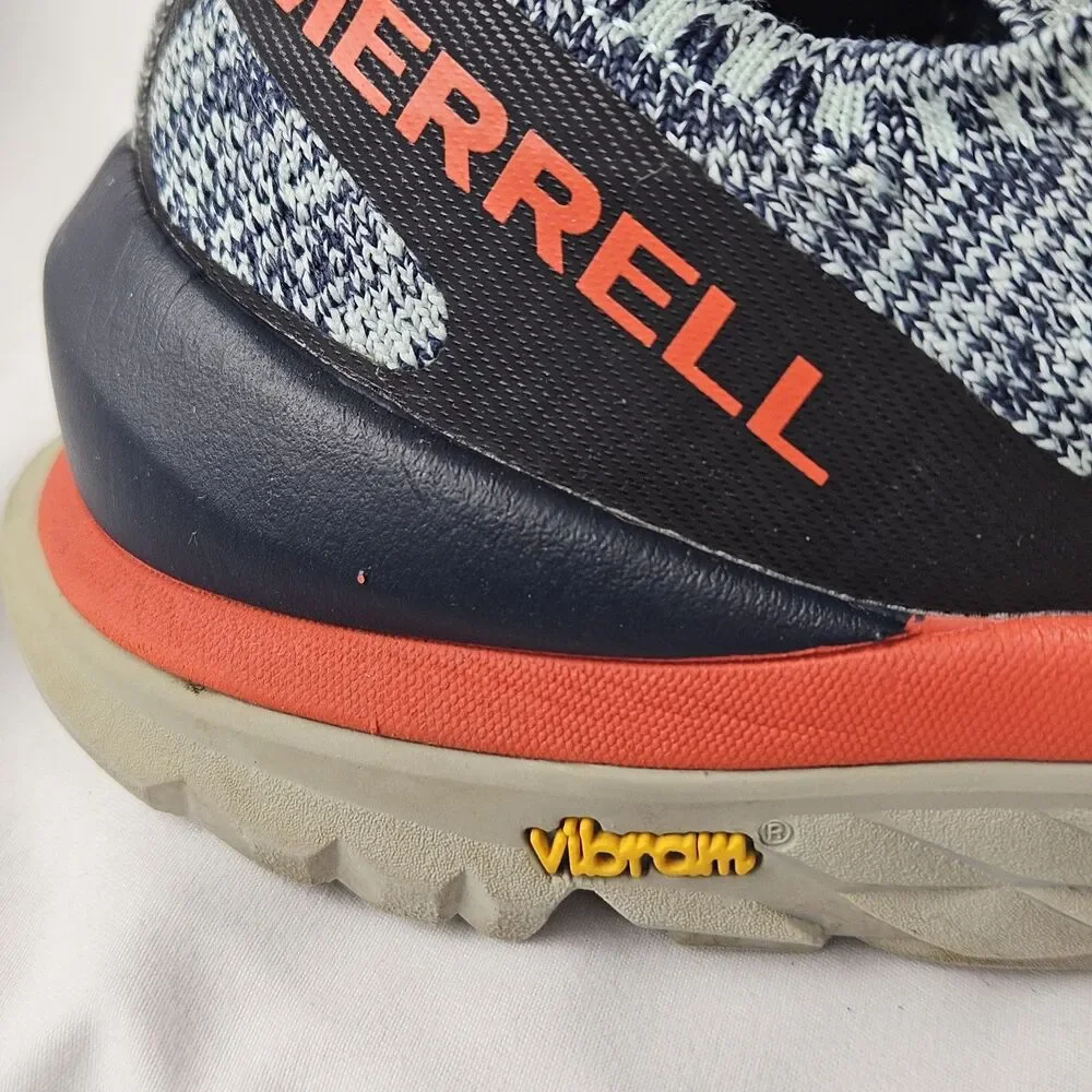 MERRELL Mag-9 Blue  Knit Trainer Vibram Hiking Trail Shoes J16546 Size 7 M